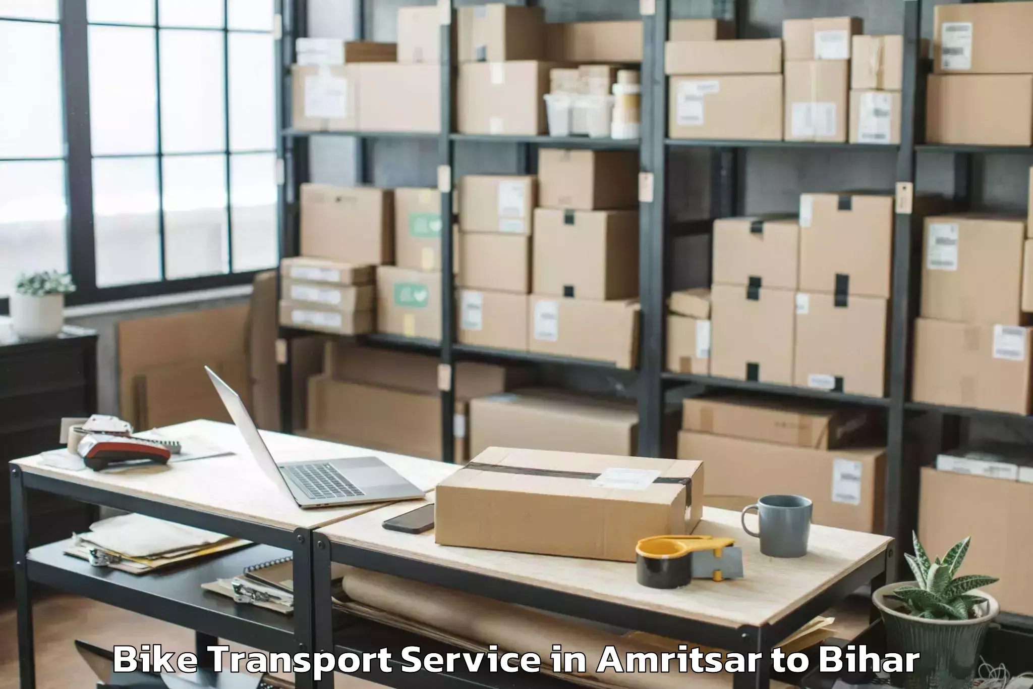 Hassle-Free Amritsar to Saraiya Bike Transport